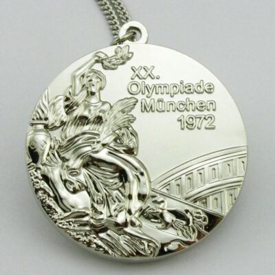1972년 뮌헨 올림픽 은메달 / 메달 리본 기념 장식 전시