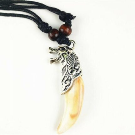 치타 이빨 목걸이 / 펜던트 티타늄 남성 선물 건강 여행