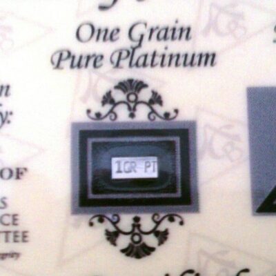 ACB 1 Grain 플래티넘바 / 주조 99.9 정품