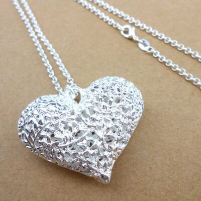 925 실버 스털링 하트 목걸이 / 쥬얼리 펜던트 액세서리