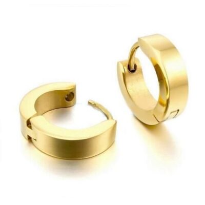 골드 후프 스테인레스 귀걸이 / 스틸 쥬얼리 데일리 액세서리