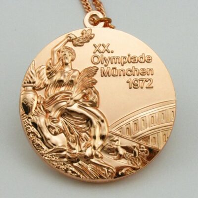 1972년 뮌헨 올림픽 동메달 / 메달 리본 기념 장식 전시