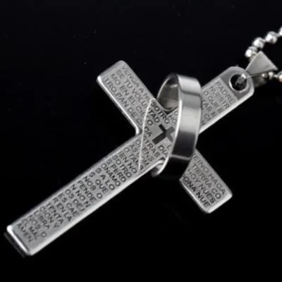 십자가 펜던트 목걸이(실버) / 패션 기념 선물 기독교 천주교