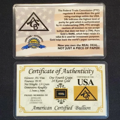 24K 순금 1/4 Grain 골드바 / 황금 보관함 부모님 선물
