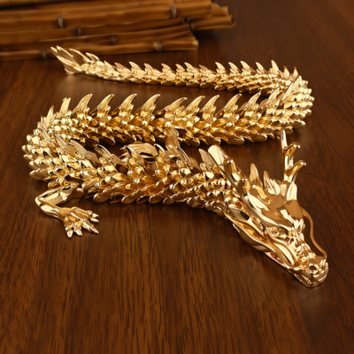 금색 골동품 3D 움직이는 관절 용 동상 장식 미니어처 인테리어